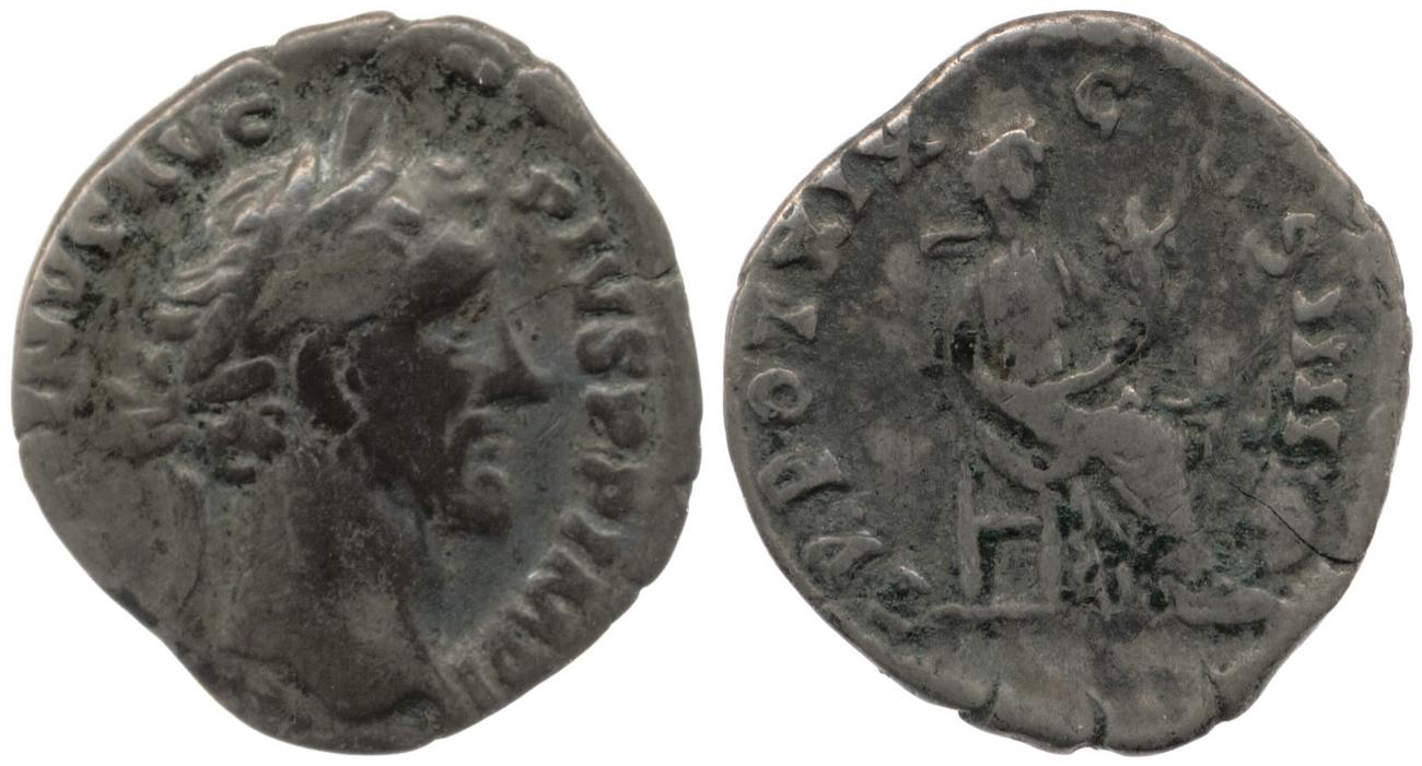 RIC III Antoninus Pius 250, аверс, Британский музей
