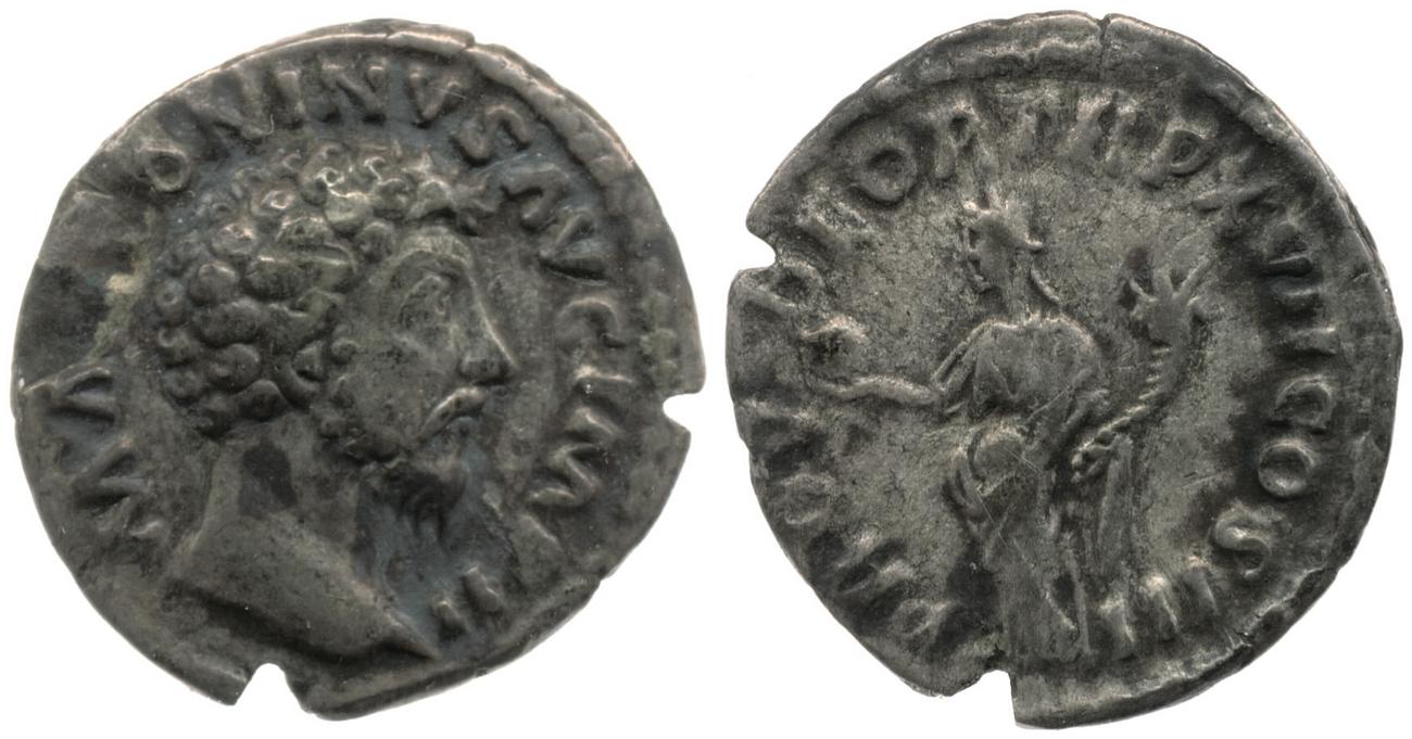 аверс RIC III Marcus Aurelius 67