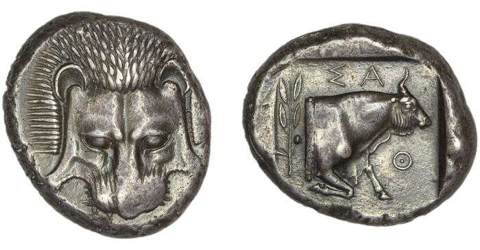 Samos Barron 1966 Class VII tetradrachms, реверс, bm