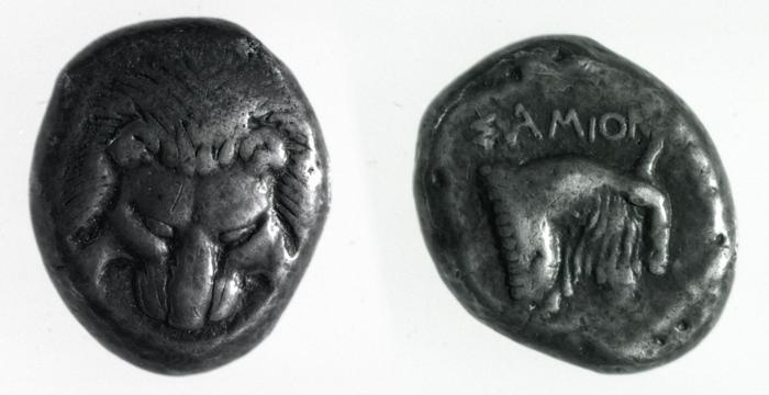 Samos Barron 1966 Class III tetradrachms, реверс, bm