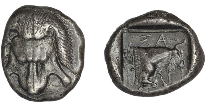 Samos Barron 1966 Class VII tetradrachms, реверс, bm