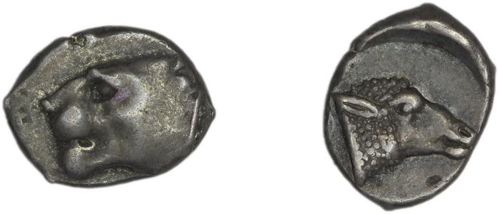 Samos Barron 1966 Class 6 diobols, реверс, bm