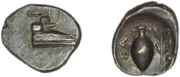 Samos Barron 1966 Samian trihemiobols, реверс, bm