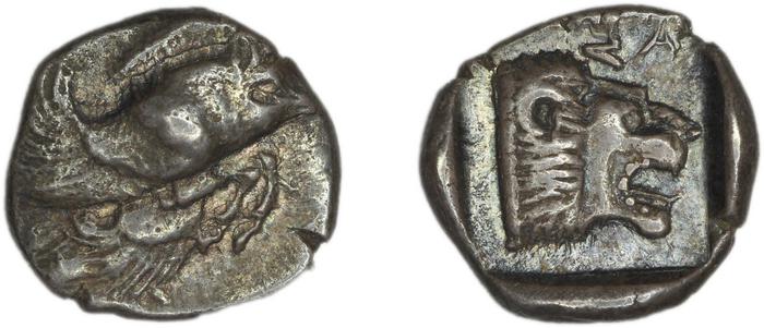 Samos Barron 1966 Class 5 triobols, реверс, bm