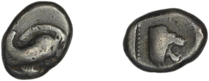 Samos Barron 1966 Class 1 triobols, реверс, bm
