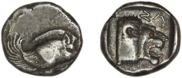 Samos Barron 1966 Class 5 triobols, реверс, bm