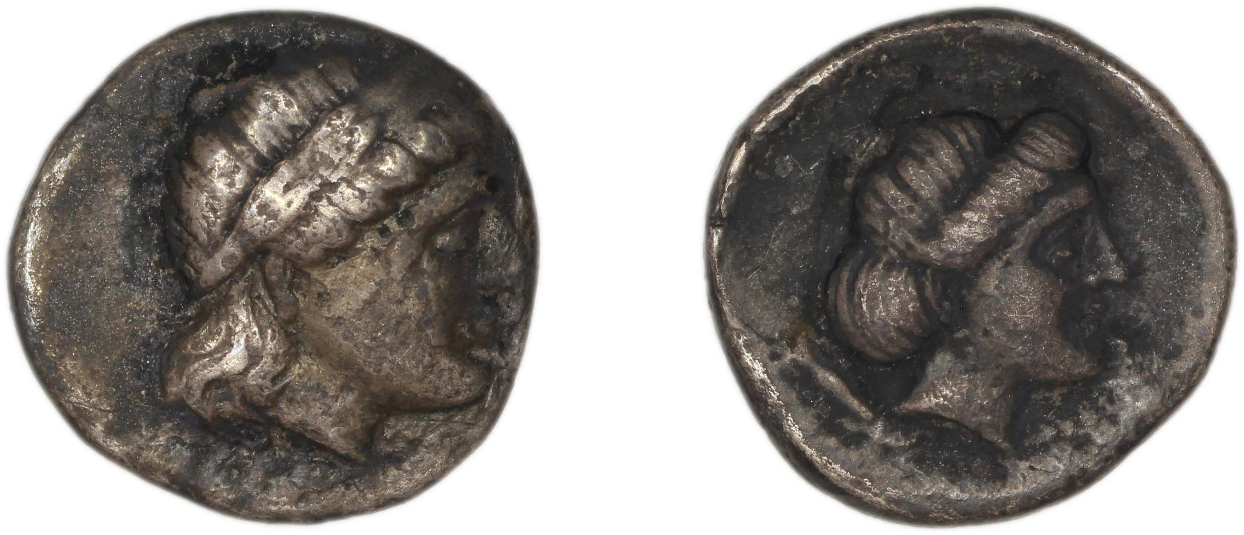 Mytilene Babelon 1910 2237-8, аверс, Британский музей
