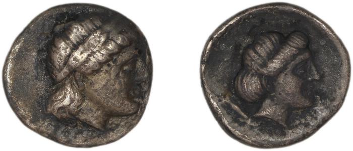 Mytilene Babelon 1910 2237-8, реверс, Британский музей