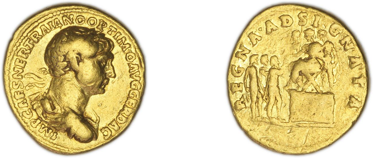 RIC II Trajan 367, аверс, bm