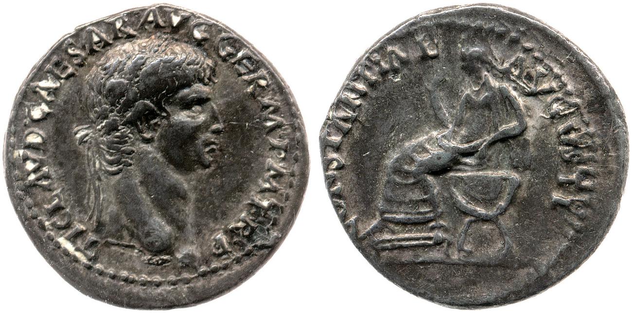 RIC I (second edition) Claudius 14, аверс, bm