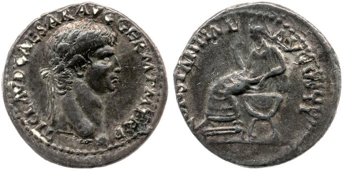 RIC I (second edition) Claudius 14, реверс, bm