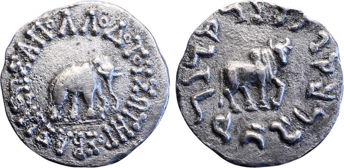 аверс Bactrian and Indo-Greek Coinage Apollodotus I 2