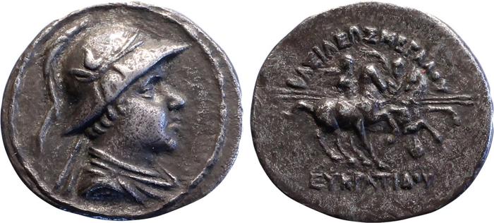 Bactrian and Indo-Greek Coinage Eucratides I 8.10, Британский музей