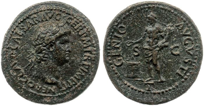 RIC I (second edition) Nero 214, реверс, bm