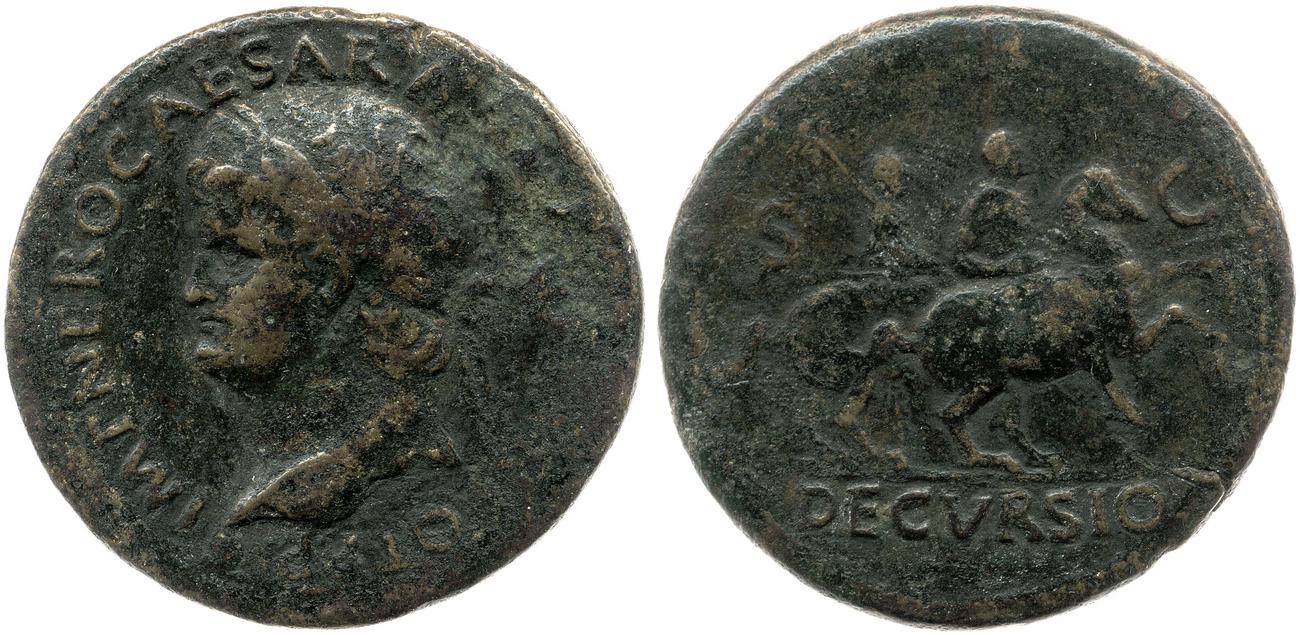 RIC I (second edition) Nero 508, аверс, bm