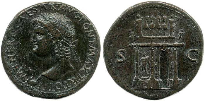 RIC I (second edition) Nero 500, реверс, bm