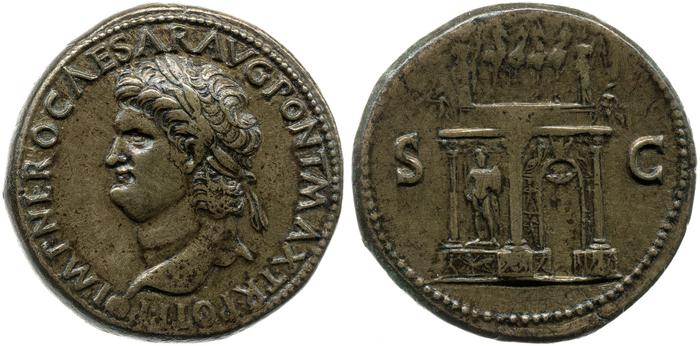 RIC I (second edition) Nero 500, реверс, bm