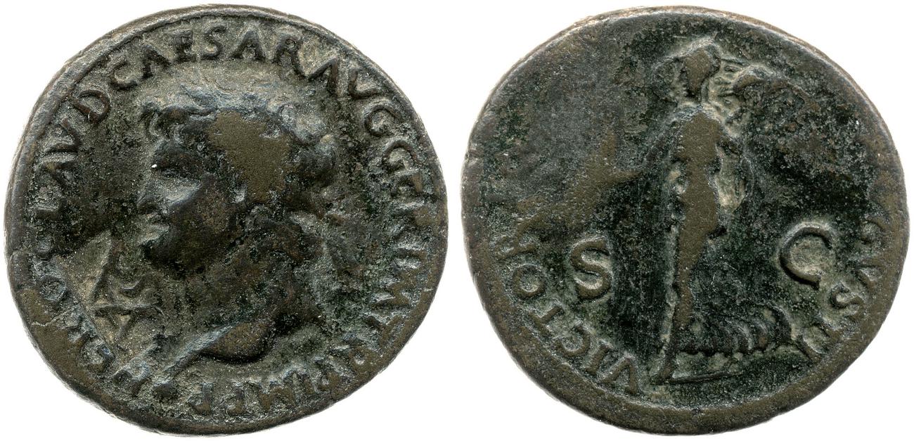 RIC I (second edition) Nero 450, аверс, bm