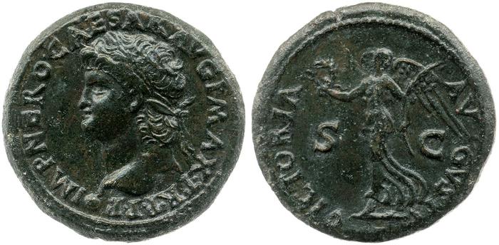 RIC I (second edition) Nero 523, реверс, bm