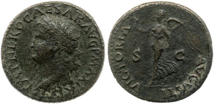 RIC I (second edition) Nero 523, реверс, bm