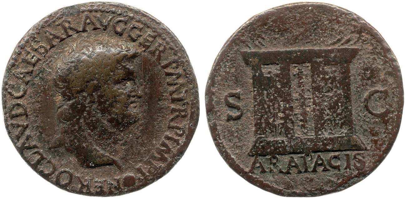 RIC I (second edition) Nero 458, аверс, bm