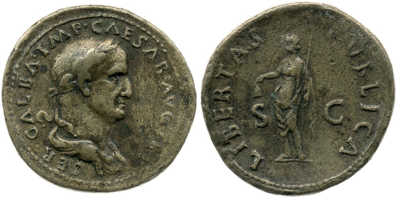 RIC I (second edition) Galba 388, аверс, Британский музей