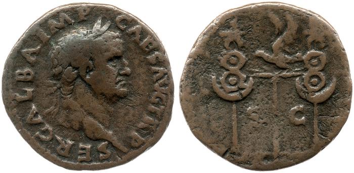 RIC I (second edition) Galba 302, реверс, bm