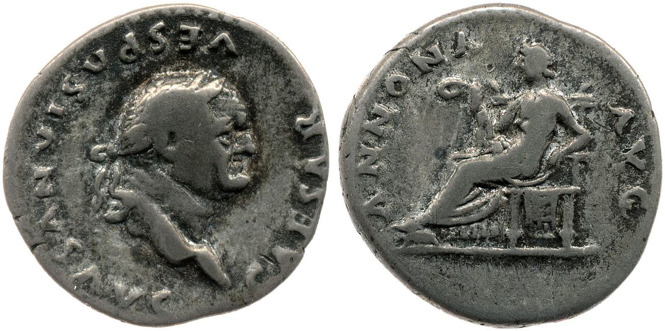 RIC II, Part 1 (second edition) Vespasian 964, аверс, Британский музей