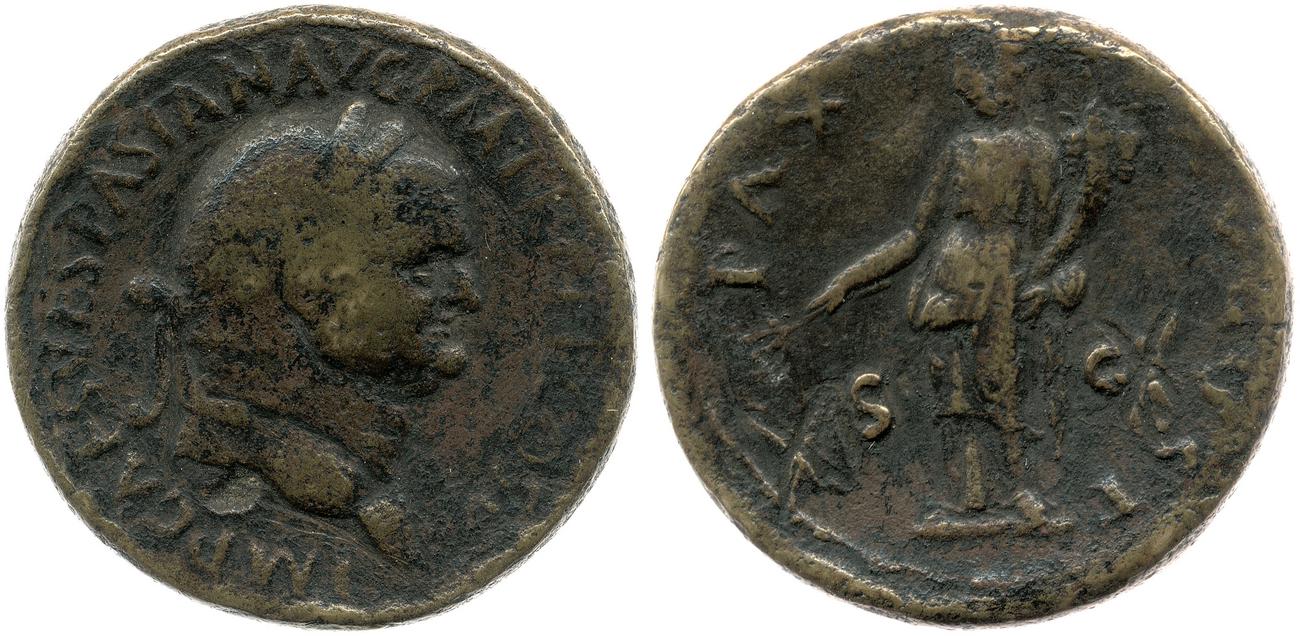 RIC II, Part 1 (second edition) Vespasian 880, аверс, Британский музей