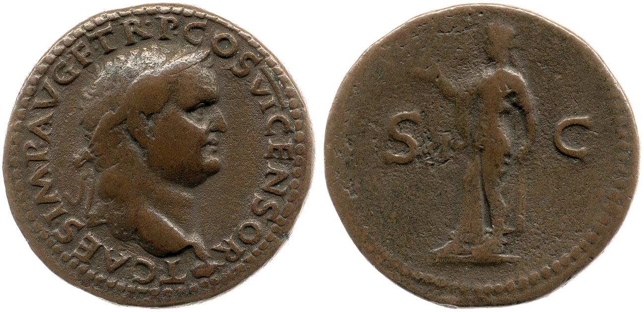 RIC II, Part 1 (second edition) Vespasian 1273, аверс, Британский музей