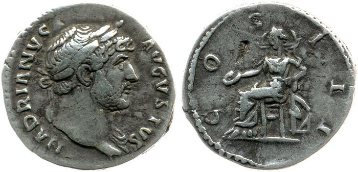 RIC II, Part 3 (second edition) Hadrian 716, реверс, Британский музей
