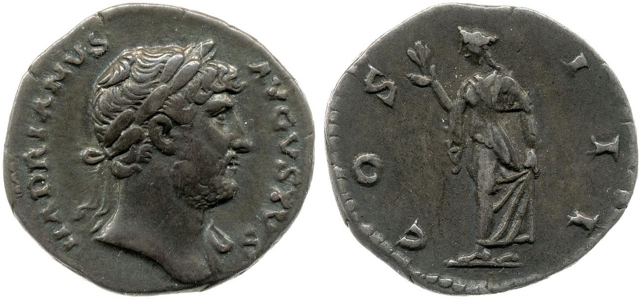 RIC II, Part 3 (second edition) Hadrian 714, аверс, bm