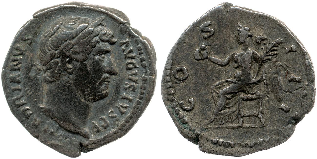 RIC II, Part 3 (second edition) Hadrian 916, аверс, bm