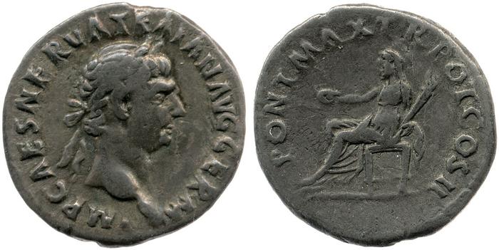 RIC II Trajan 21, реверс, bm