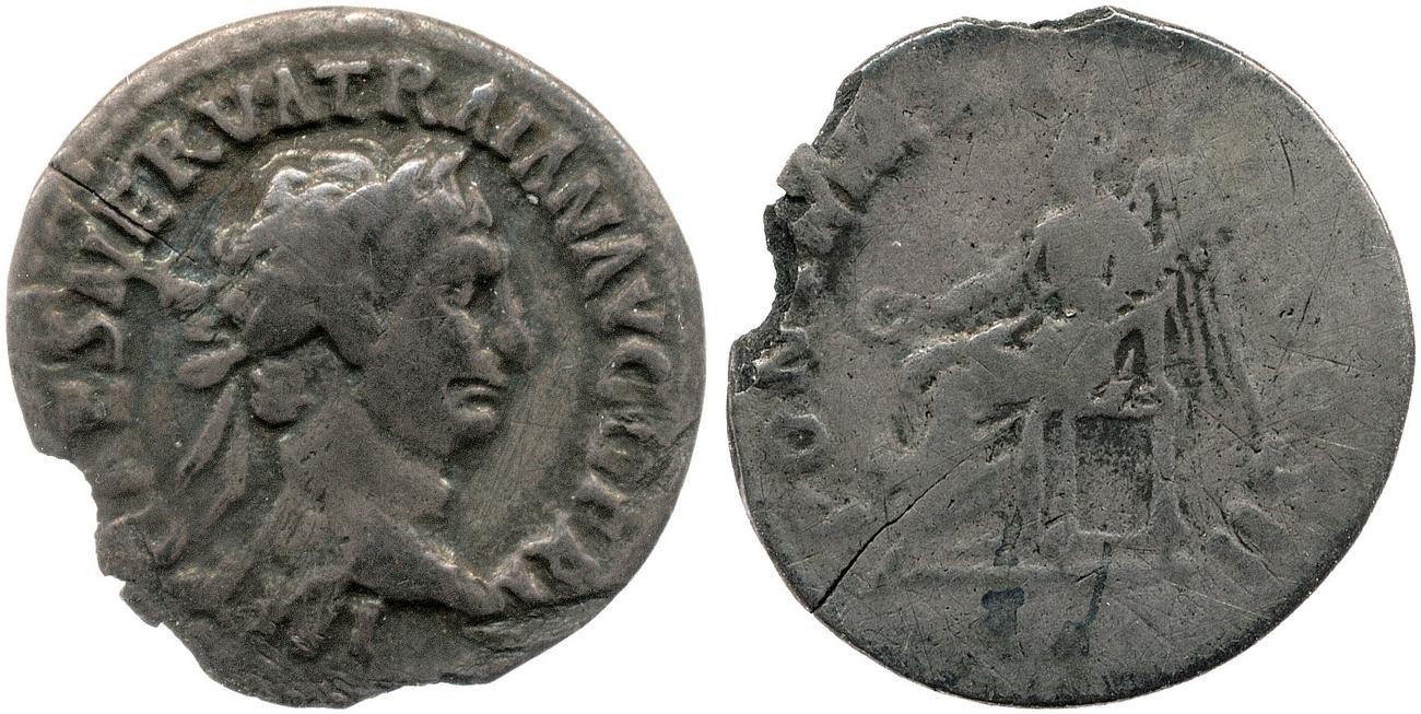 RIC II Trajan 22, аверс, Британский музей