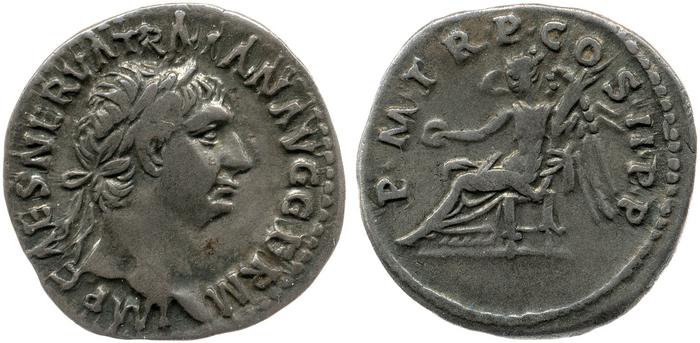 RIC II Trajan 10, reverse, bm