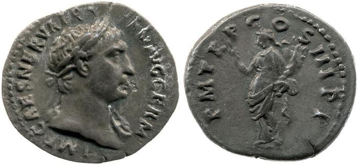 RIC II Trajan 38, реверс, bm