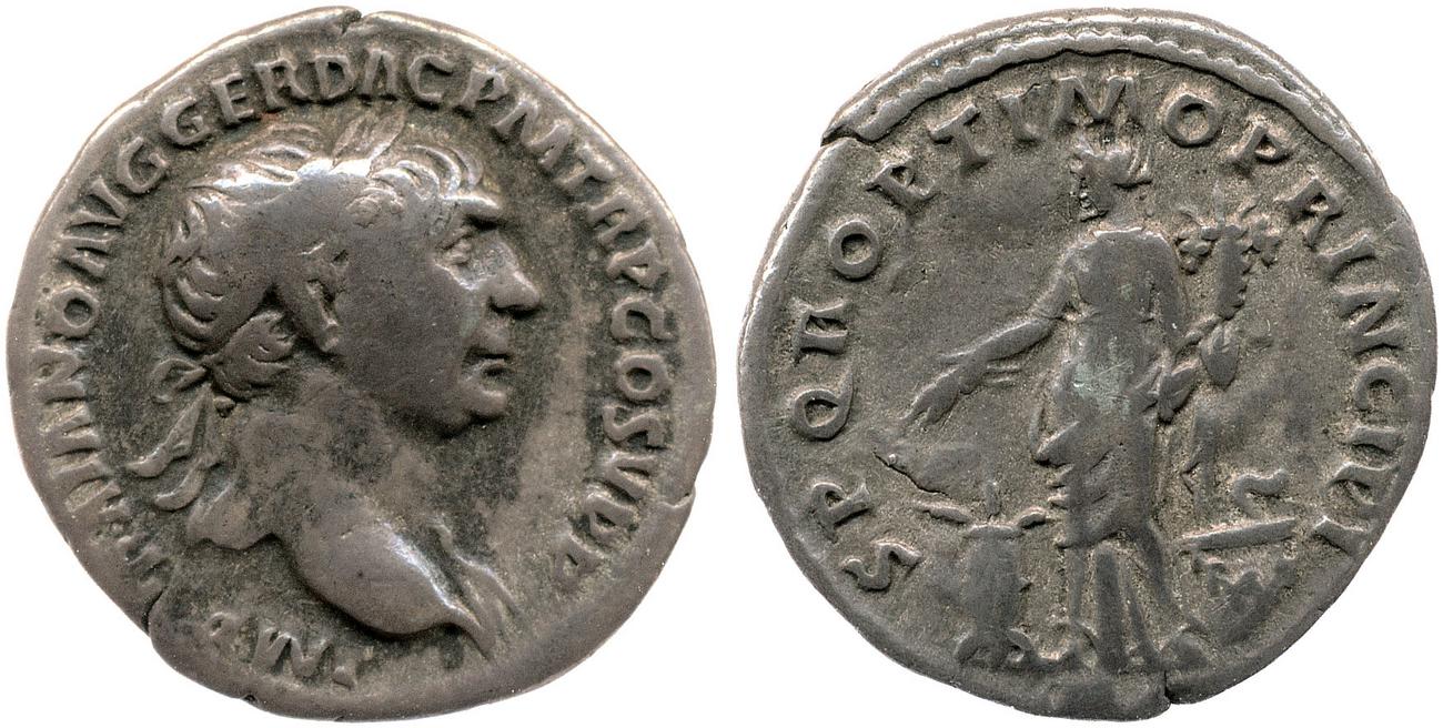 RIC II Trajan 166, obverse, bm