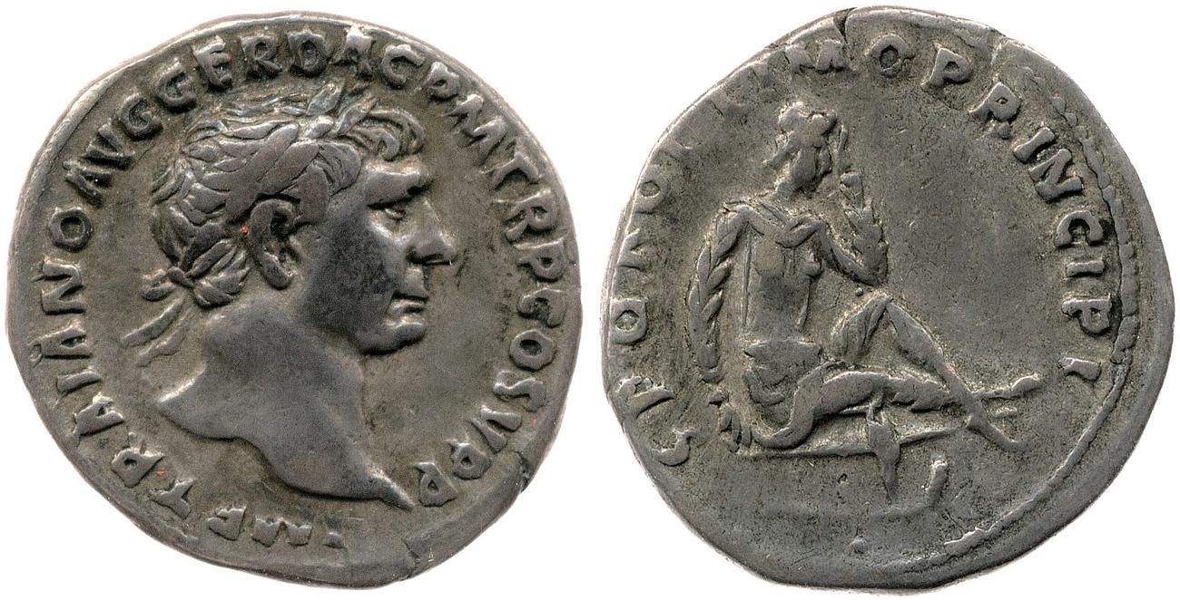 RIC II Trajan 216, аверс, bm