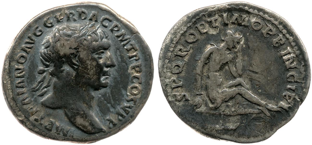RIC II Trajan 216, аверс, bm