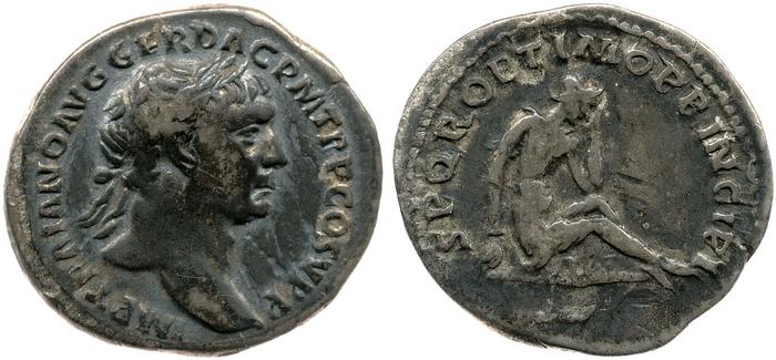 RIC II Trajan 216, реверс, bm