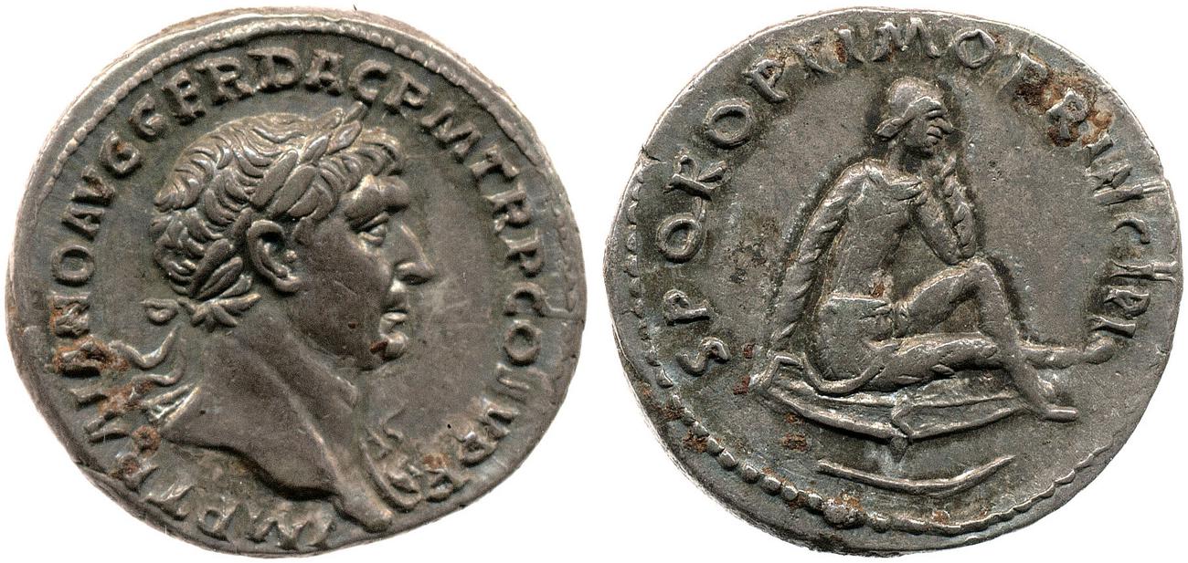 RIC II Trajan 216, аверс, bm