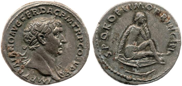 RIC II Trajan 216, реверс, bm