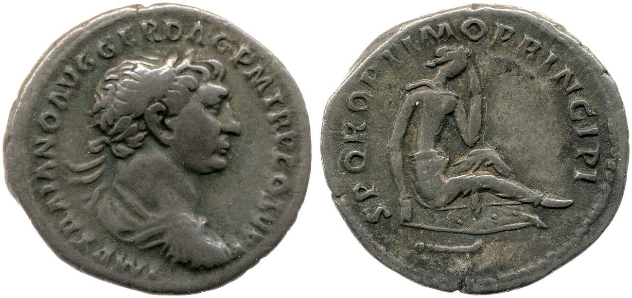RIC II Trajan 217, аверс, bm