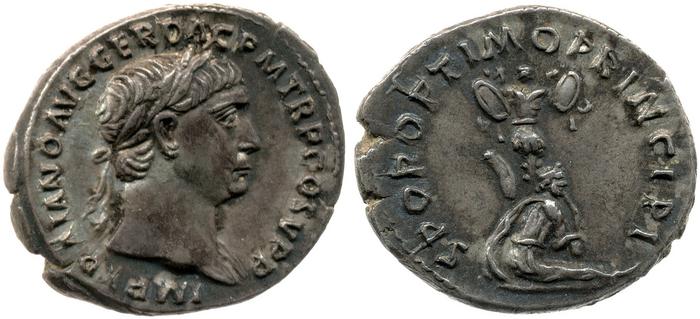 RIC II Trajan 222, реверс, bm