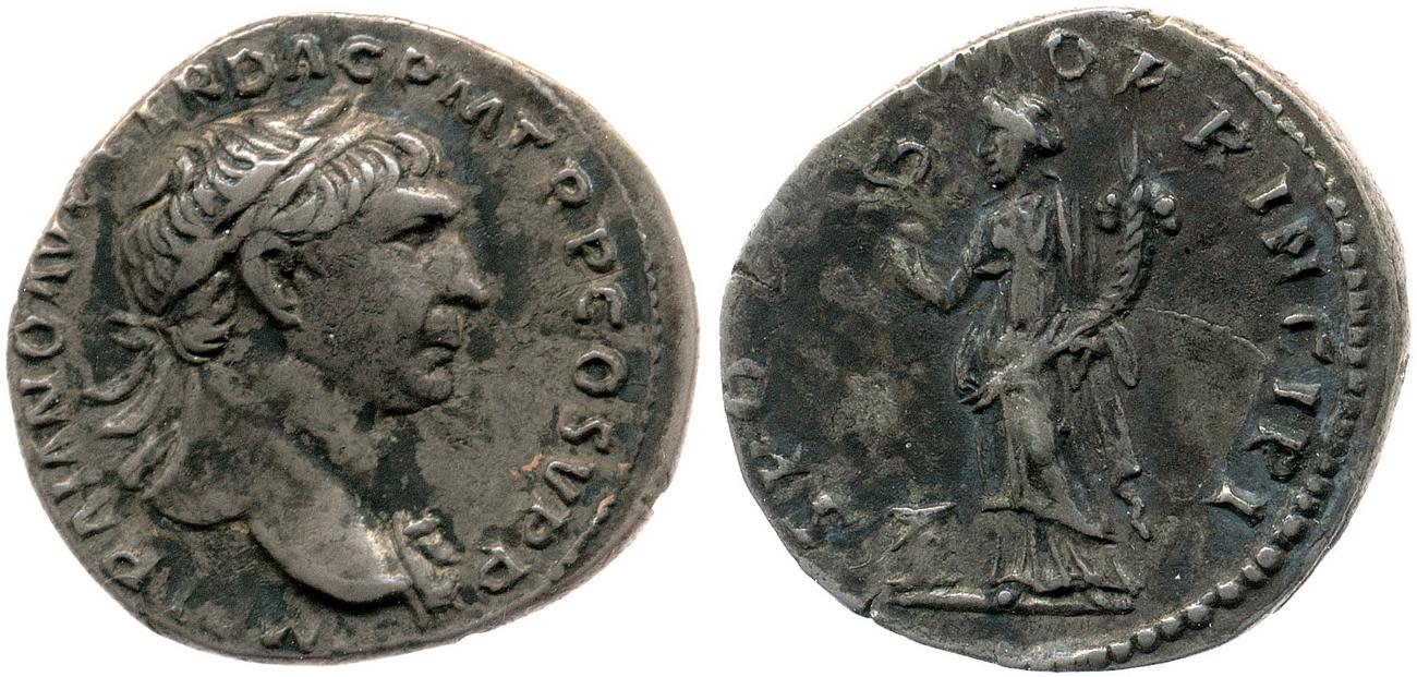 RIC II Trajan 174, аверс, bm
