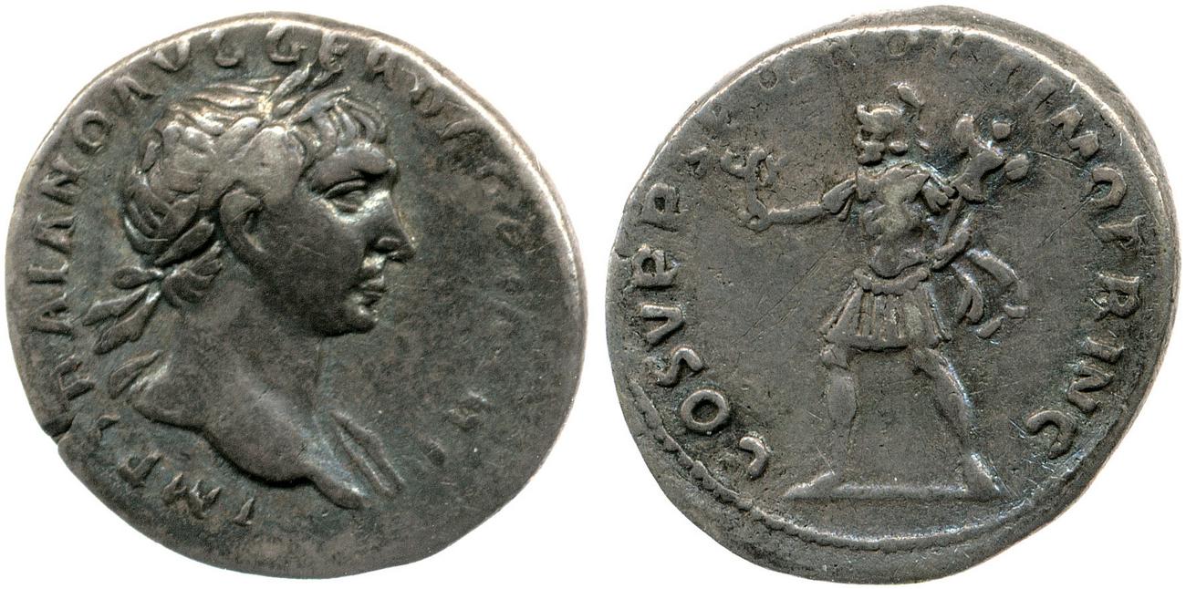 RIC II Trajan 114, аверс, bm