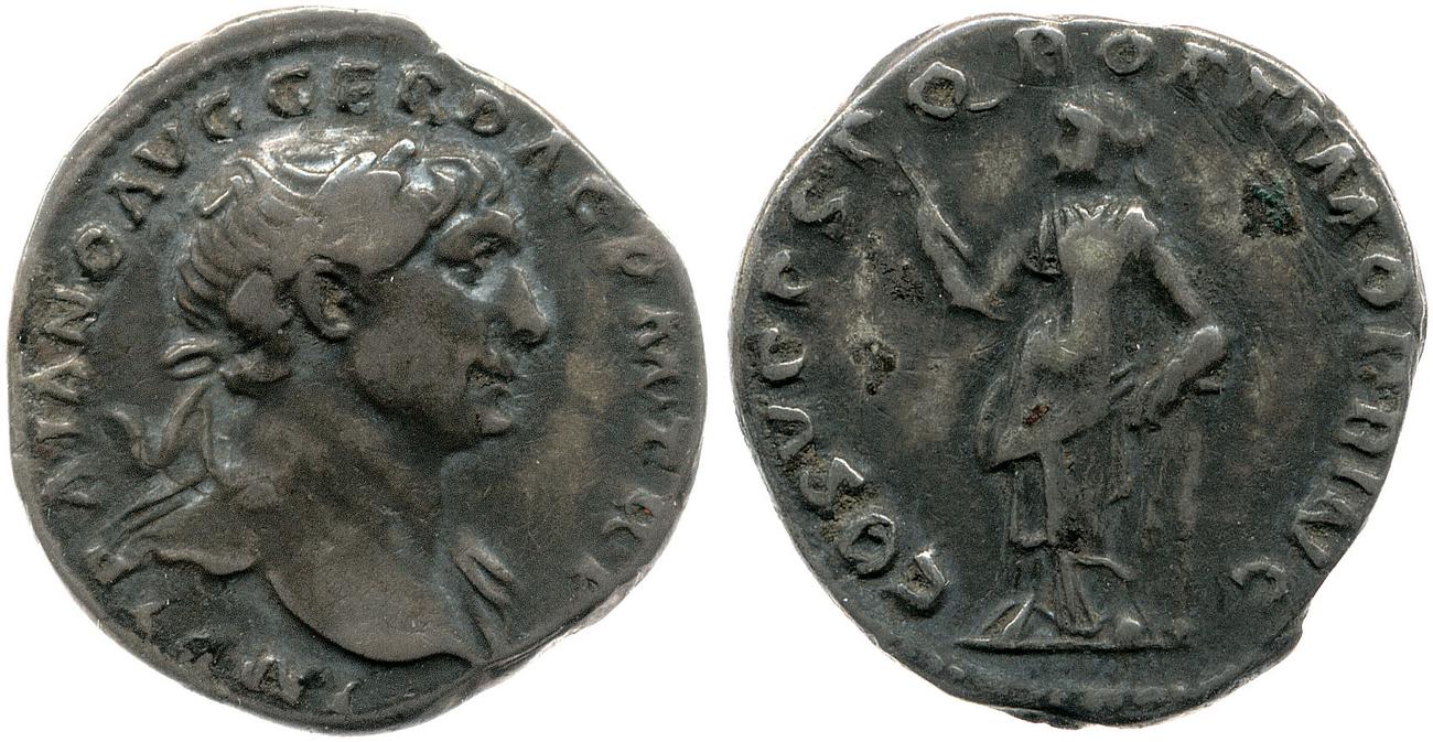 RIC II Trajan 126, аверс, bm