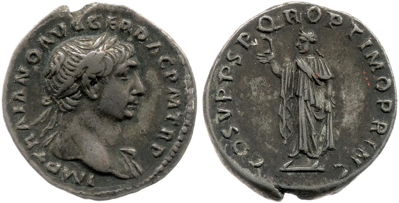 RIC II Trajan 127, аверс, bm
