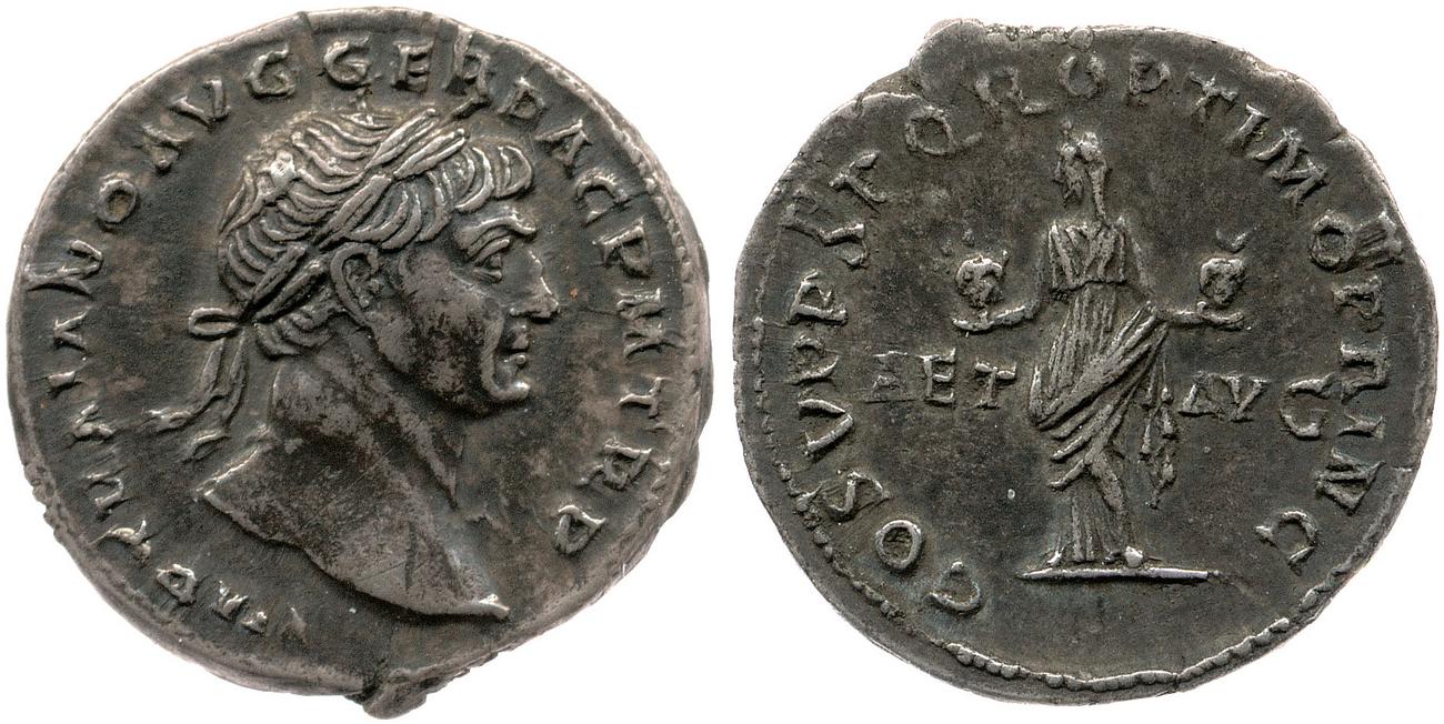RIC II Trajan 91, аверс, bm